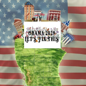 Floral Obama 2028 Let's Fix This Yard Sign