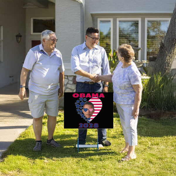 Funny Obama Heart, Patriotic Yard Sign