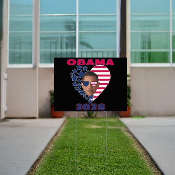 Funny Obama Heart, Patriotic Yard Sign