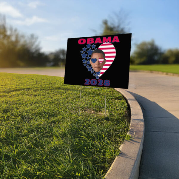 Funny Obama Heart, Patriotic Yard Sign