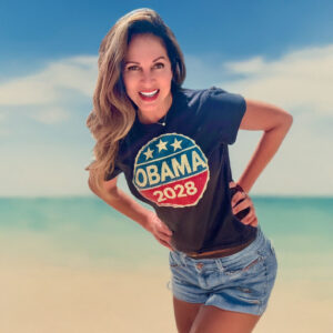 Lisa Guerrero Wearing Obama 2028 T-Shirt