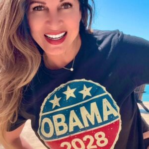 Lisa Guerrero Wearing Obama 2028 T-Shirt
