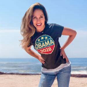Lisa Guerrero Wearing Obama 2028 T-Shirt