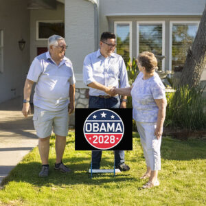 Obama 2028 Campaign Logo Yard Sign
