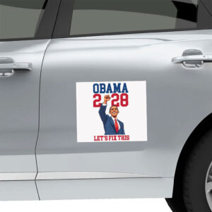 Obama 2028 Let's Fix This, Funny Vote Hope Change Sticker