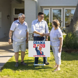 Obama 2028 Let's Fix This, Funny Vote Hope Change Yard Sign