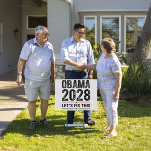 Obama 2028 Let's Fix This Yard Sign