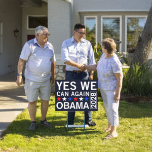 Obama 2028, Presidential Race Third Term Democracy Wins Tee Yard Sign