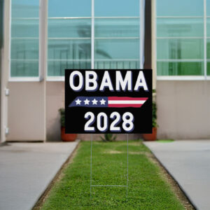 Obama 2028 Stars and Stripes Yard Sign