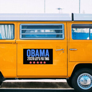 President Obama 2028 Let's Fix This Sticker