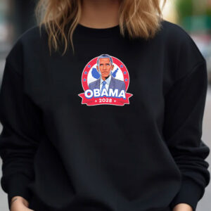 President Obama 2028 caricature shirt