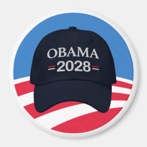 Embroidered Navy Blue Campaign Cap Obama 2028 Hat