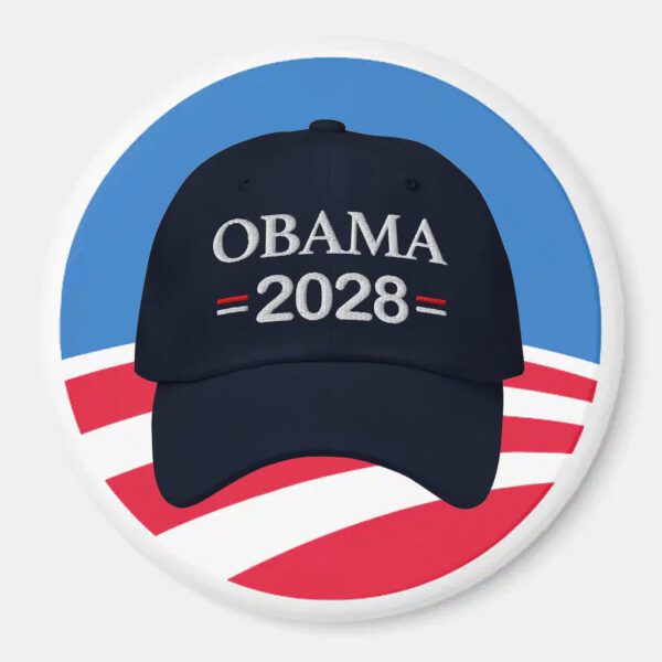 Embroidered Navy Blue Campaign Cap Obama 2028 Hat