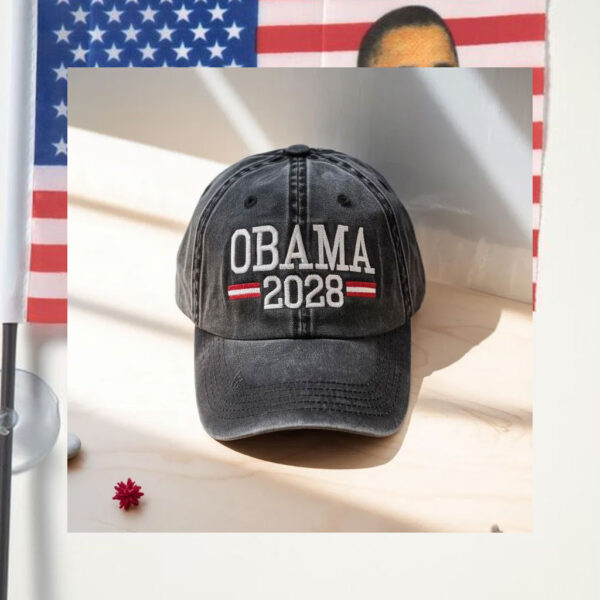 Embroidered Obama 2028 Washed Hat