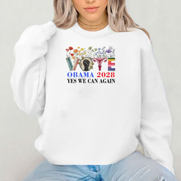 Floral Vote Obama 2028 Yes We Can Again, Obama 2028 Shirt