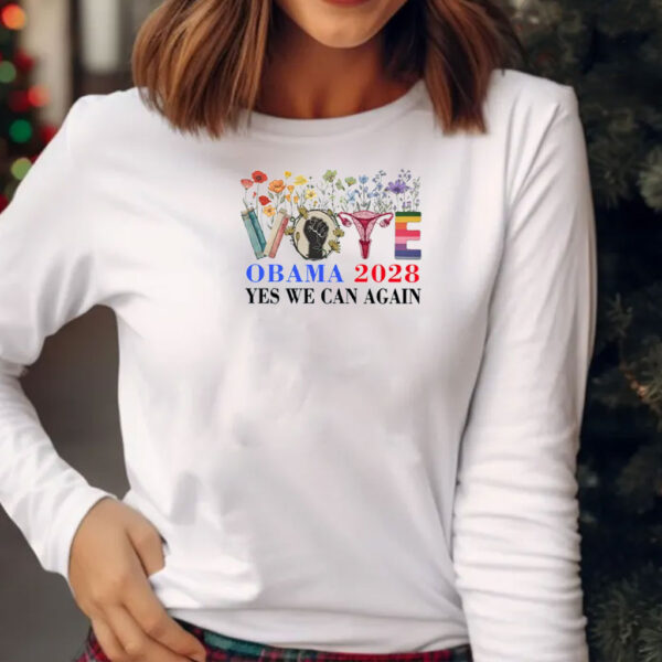 Floral Vote Obama 2028 Yes We Can Again, Obama 2028 Shirt