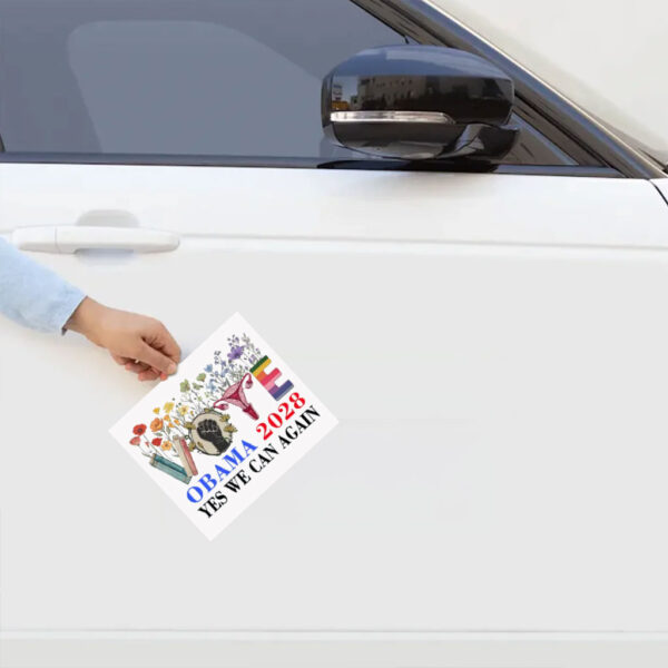 Floral Vote Obama 2028 Yes We Can Again, Obama 2028 Sticker