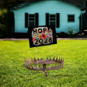 OBAMA 2028 for President, Hope 2028 Floral Yard Sign