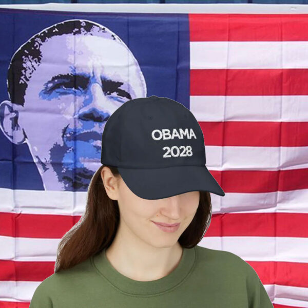 Obama 2028 Dad Cap Navy Blue Hat