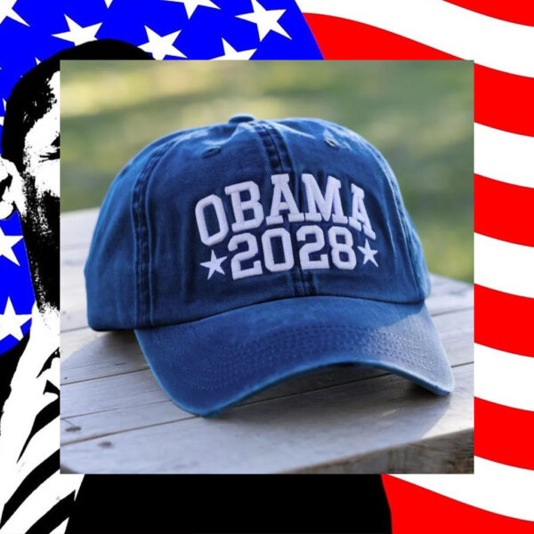 Obama 2028 Embroidered Baseball Washed Cap
