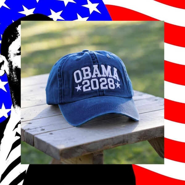 Obama 2028 Embroidered Baseball Washed Cap