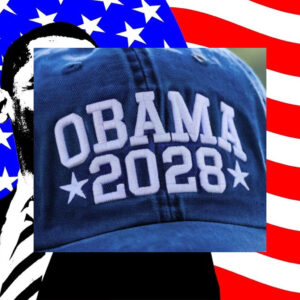 Obama 2028 Embroidered Baseball Washed Cap