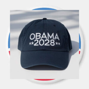 Obama 2028 Embroidered Dad Cap, Anti Trump MAGA Embroidered Hat