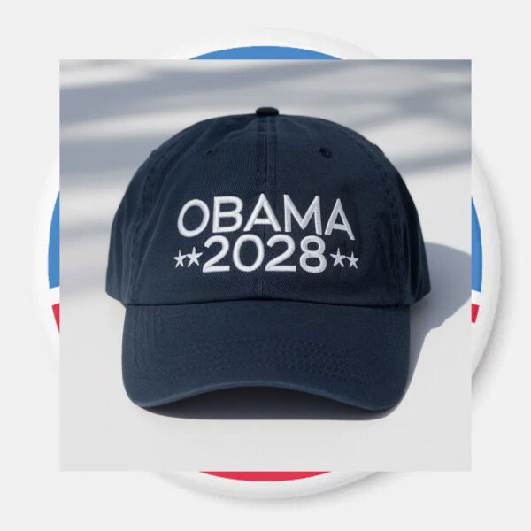 Obama 2028 Embroidered Dad Cap, Anti Trump MAGA Embroidered Hat