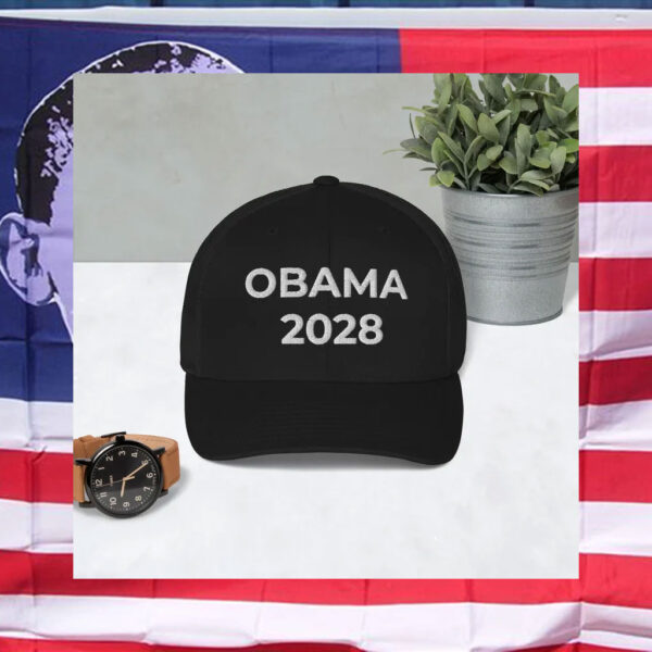 Obama 2028 Hat – Political Parody Embroidered Trucker Hat