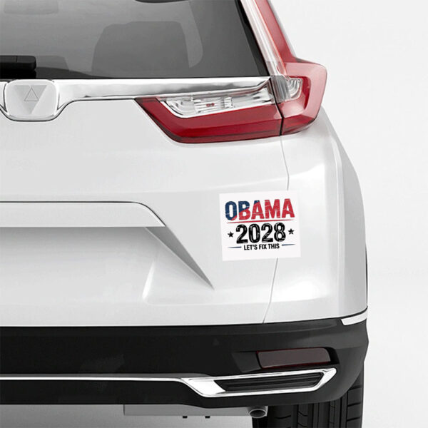 Obama 2028, Let's Fix This Retro Political Sticker