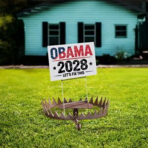 Obama 2028, Let's Fix This Retro Political Yard Sign