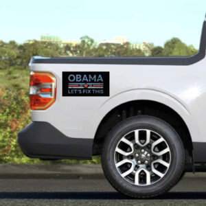 Obama 2028 Let's Fix This Sticker, Retro Political Sticker