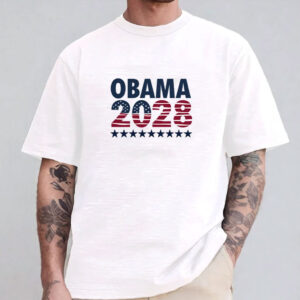 Obama 2028 Shirt Vintage Style Patriotic T-Shirt