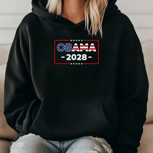 Obama 2028 Shirt Vote Obama For President 2028 America US Flag Shirt