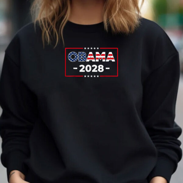 Obama 2028 Shirt Vote Obama For President 2028 America US Flag Shirt