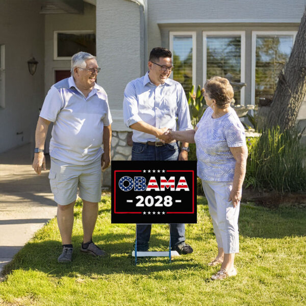 Obama 2028 Shirt Vote Obama For President 2028 America US Flag Yard Sign