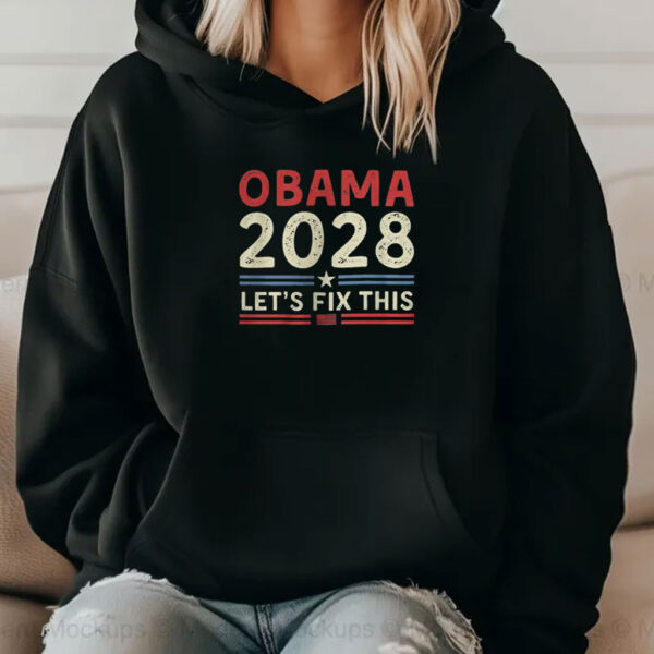 Obama 2028 Shirts Let's Fix This, Retro Political Shirt