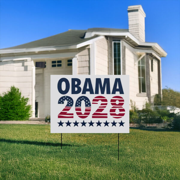 Obama 2028 Sign Vintage Style Patriotic Yard Sign