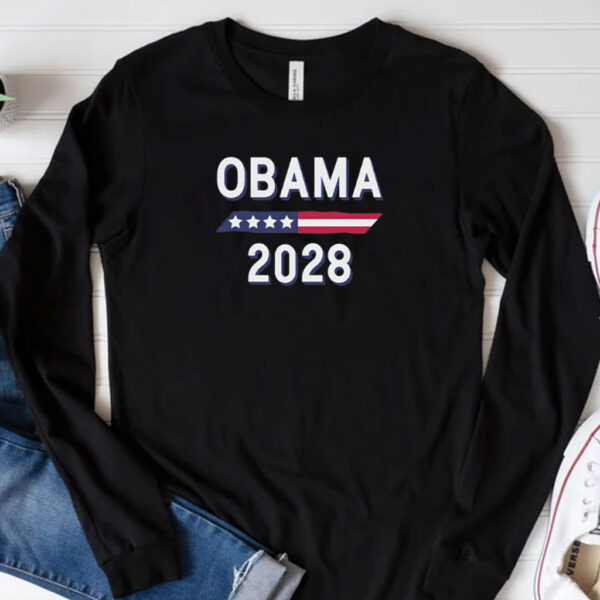 Obama 2028 Stars and Stripes Shirt Presidential Election Shirt