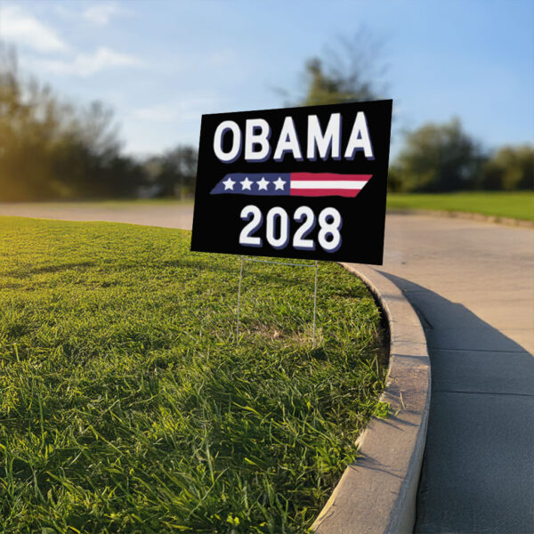 Obama 2028 Stars and Stripes Sign Presidential Election Yard Sign