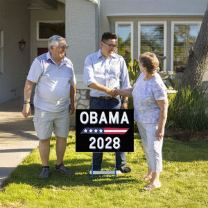 Obama 2028 Stars and Stripes Sign Presidential Election Yard Sign