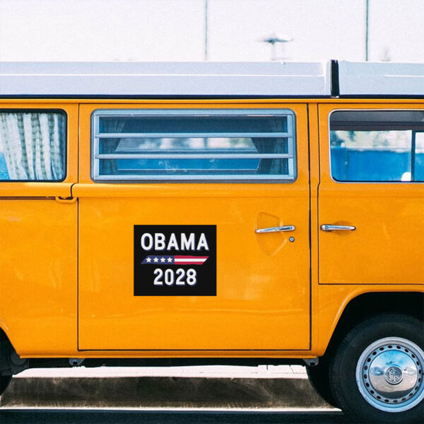 Obama 2028 Stars and Stripes Sticker Presidential Election Sticker