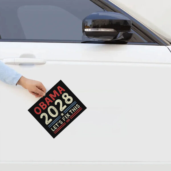 Obama 2028 Stickers Let's Fix This, Retro Political Sticker