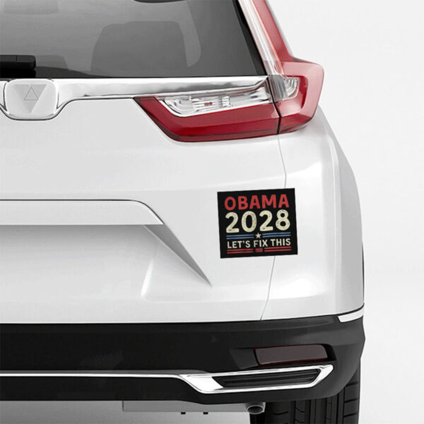 Obama 2028 Stickers Let's Fix This, Retro Political Sticker