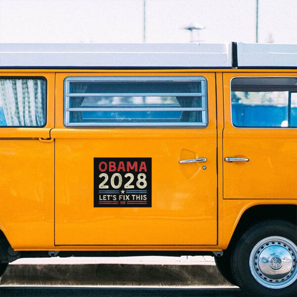 Obama 2028 Stickers Let's Fix This, Retro Political Sticker