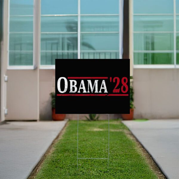 Obama 2028 Vote Obama For President 2028 Vintage Yard Sign