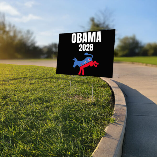 Obama 2028 Yard Sign, Liberal Graphic Yard Sign