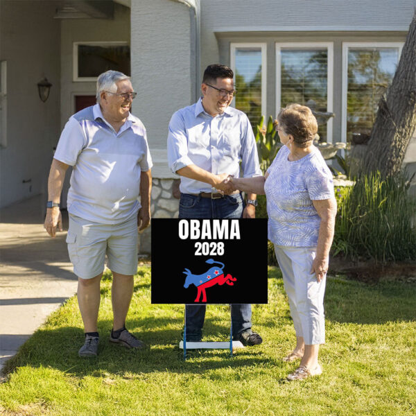 Obama 2028 Yard Sign, Liberal Graphic Yard Sign