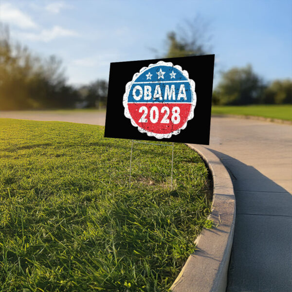 Obama For President 2028, Obama 2028 Us Flag Yard Sign