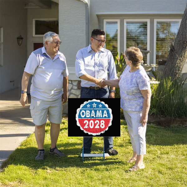 Obama For President 2028, Obama 2028 Us Flag Yard Sign